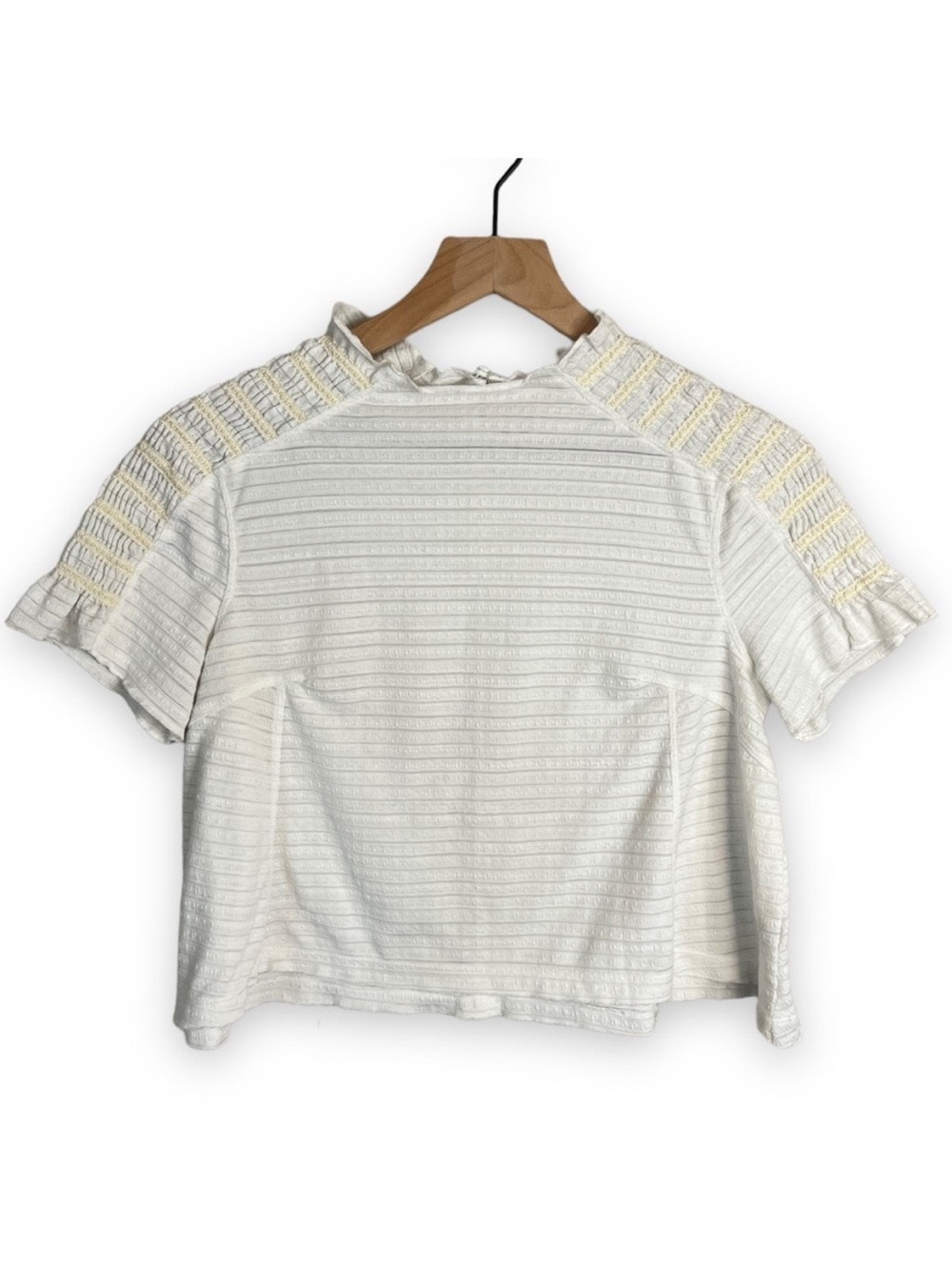 FREE PEOPLE Sweetie Shirred Crop Tee